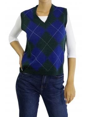 Gilet avvitato fantasia 